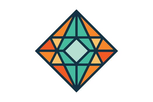 vibrante geométrico diamante modelo diseño un sorprendentes, vistoso, y moderno resumen ilustración en blanco antecedentes vector