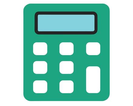 Simple Teal Calculator Icon A Clean, Minimalist Design for Digital Finance, Math, and Accounting Applications vector