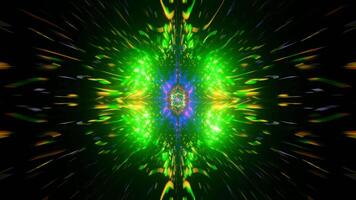 psicodélico fractal túnel ligero explosión 3d lazo video