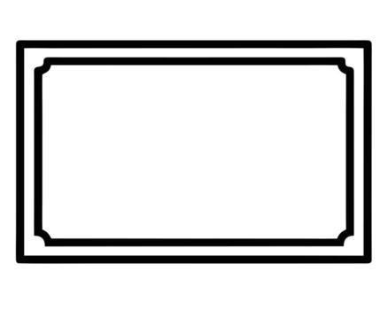 Elegant Black Rectangular Frame Design A Simple, Clean, and Versatile Border for Certificates, Invitations, or Announcements vector