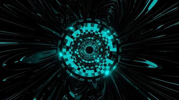 3d raggiante digitale vortice vj movimento ciclo continuo sfondo video
