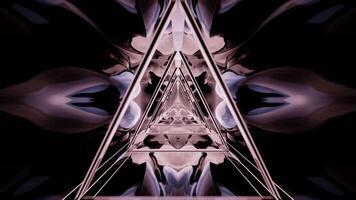 lysande triangel strömma abstrakt geometrisk rörelse med mjuk nyanser video