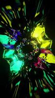 astratto psichedelico neon colore vortice ciclo continuo video
