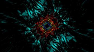 Energetic Abstract Core Pulsating Center with Flowing Light Streams video