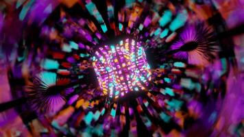 astratto particella esplosione con vivace colori e dinamico movimento. video