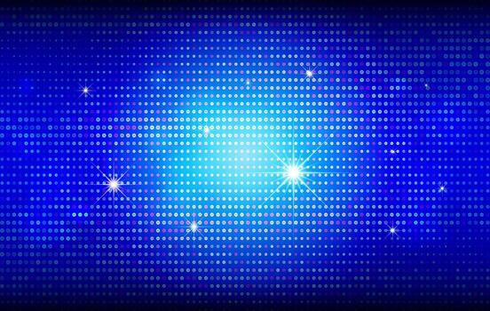 Abstract futuristic blue background with a bright mosaic grid pattern, featuring lines and stars for a vibrant digital technology design, abstract blue background with stars and dots vector