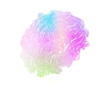 rosado Rosa pétalos en blanco fondo, un arco iris de colores cerebro con un blanco fondo, iridiscente resumen forma con degradado colores vector