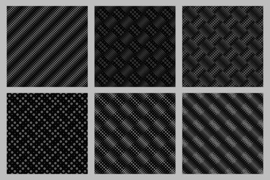 Black and white pattern designs collage vector