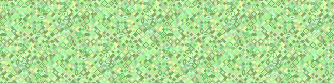 Green seamless abstract horizontal geometric pattern background design vector