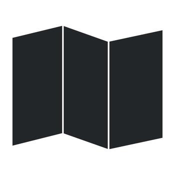 Tri fold brochure design with minimalist aesthetic and dark gray color scheme vector