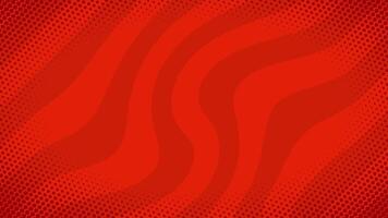 en slående röd komisk bakgrund med strömmande Vinka mönster, skapande en känsla av rörelse och drama perfekt för djärv popkonst scener video