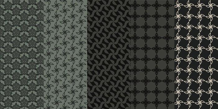 Decorative pattern collection in varied designs vector