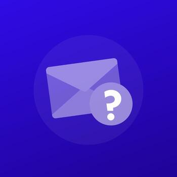 request mail icon for apps, transparent design vector