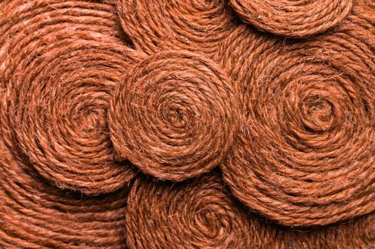 Texture of red background. Abstract fabric texture or pattern, close-up of orange thread, macro shot of textile surface, wallpaper template for banner, website, background, poster photo