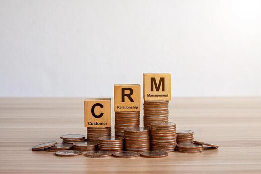 CRM. Sales professional using mobile smartphone and CRM icon network connection to manage customer data with growth insights, sales analytics, driving business efficiency and customer satisfaction.2 photo