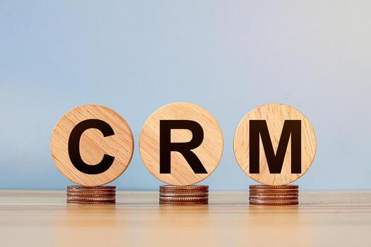 CRM. Sales professional using mobile smartphone and CRM icon network connection to manage customer data with growth insights, sales analytics, driving business efficiency and customer satisfaction.1 photo