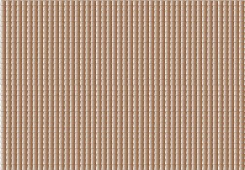 The symmetrical brown tile pattern forms a repeating arrangement with a 3D effect, creating a neat and aesthetic impression of a traditional roof texture photo