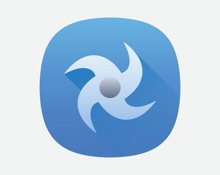 Abstract Swirling Cyclone Graphic Design with Long Shadow Effect vector