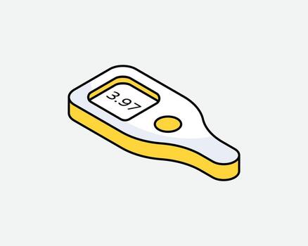 Digital Thermometer for Accurate Temperature Readings vector