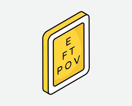 Eye Chart With Letters E F T P O V Illustration vector