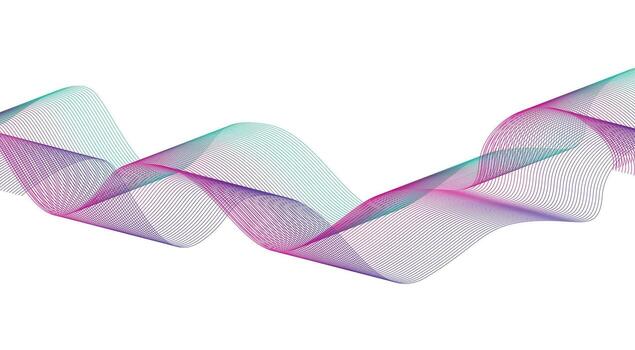 Abstract Blend Lines Wavy Design Gradient Colorful Background Illustration vector