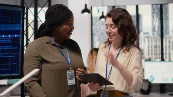 olika förvaltning personal granskning Avancerad ai algoritmer och prediktiv modeller till förbättra företag strategi, anställd prestanda och lång termin företag utveckling mål. kamera b. video