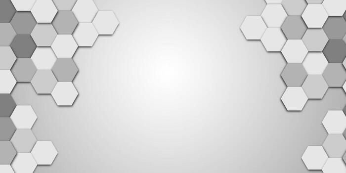 Grey abstract hexagon background modern technology. illustration. Can be used for presentations, web design, with copy space for your text eps 10 vector