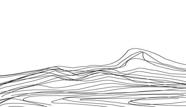 Waving lines outline frame background vector