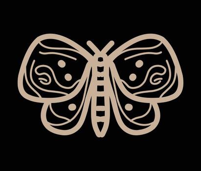 A butterfly with a pattern on it vector