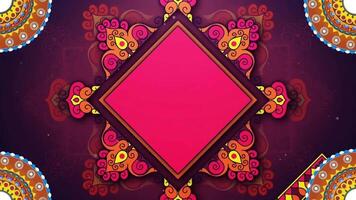 titoli sequenza modificabile modello per Diwali saluto e grafico presentazione, elegante decorativo telaio movimento grafico con mandala elementi per festivo occasione immagini video