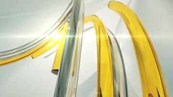 padrão notícia introdução movimento gráficos animação fundo dentro amarelo tema, notícia introdução animação modelo video