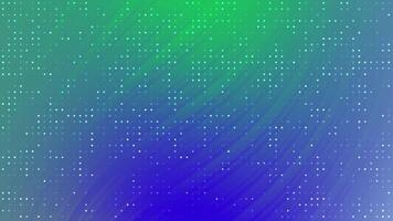 samenvattingen kronkels knipperen punt abstract achtergrond met gloeiend dots Aan een helling van groen en blauw, creëren een modern tech uitstraling. video