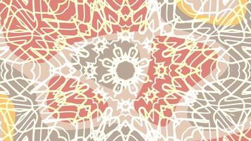 antik charm invecklad kalejdoskopisk animering av geometrisk mönster med pastell färger skapande en fascinerande visuell visa video