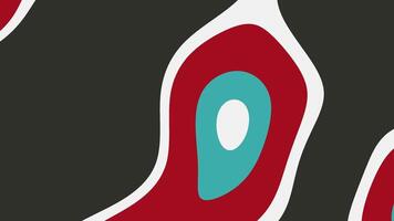 bortom svart vit abstrakt morphing former animering i röd, grå, turkos och vit skapande dynamisk visuell bakgrund video