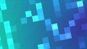 Arctic Blue Dynamic teal to blue gradient background with seamlessly moving squares and grid pattern animation video