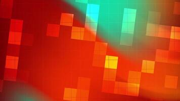 aqua magma dinâmico digital pano de fundo animação com colorida quadrados e rede para moderno apresentações e desenhos video