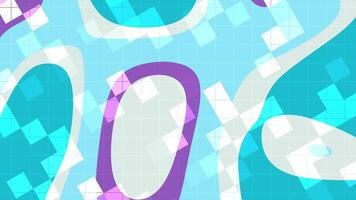 samenvattingen vloeistof knipperen plein dynamisch abstract animatie met kleurrijk vormen en meetkundig patronen creëren een visueel innemend achtergrond video