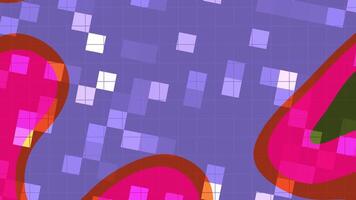abstracts flytande blinka fyrkant dynamisk abstrakt animering med färgrik former, skapande en vibrerande och visuellt engagerande bakgrund slinga video