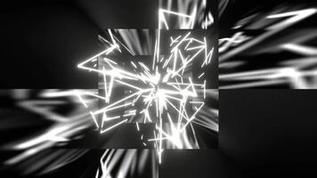 bianca laser mostrare nel infinito scacchi tunnel sfondo vj ciclo continuo nel 4k video