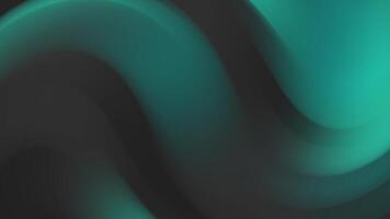 Abstract teal and black waves blend in a smooth flowing gradient video