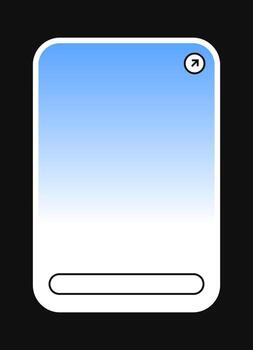 Mobile App Card Design. Gradient Background UI Element vector