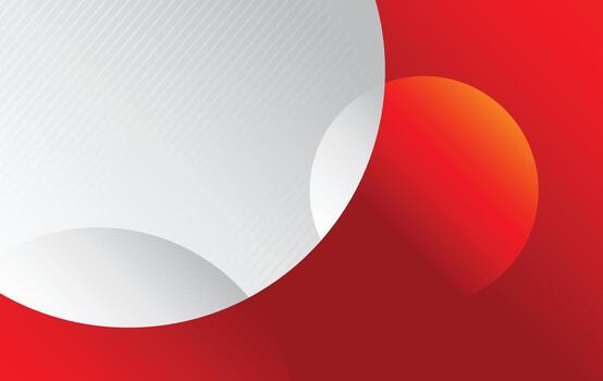red and white simple round modern abstract background design template vector