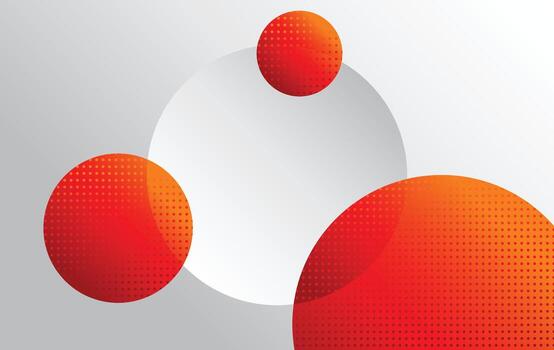 simple red and white circle modern abstract background design template vector