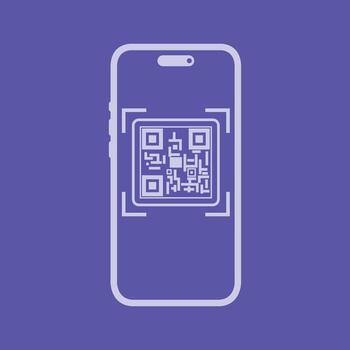 Mobile QR Code vector