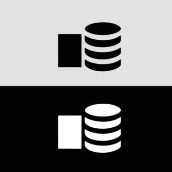Database server icon illustration for storage and network connection technology design element vector