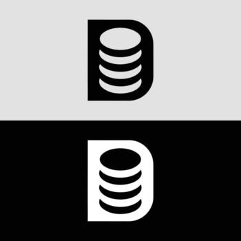 Abstract database logo design for technology company data storage and server solutions company logo design idea vector