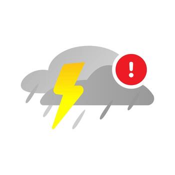illustration of dark storm cloud with raindrops. severe weather alert, heavy rain warning, or thunderstorm risk. Flat design for forecast apps, emergency notifications, and climate change infographics vector