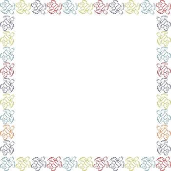 Turtle empty frame. Cute cartoon illustration template with empty space for your text. Baby shower vector