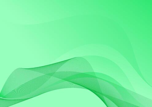 abstract green gradient background with wavy lines vector