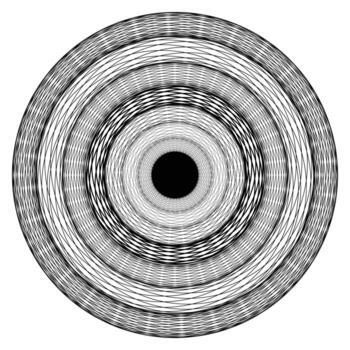 Abstract concentric circle shape illusion vector